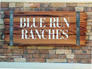 Blue Run Ranches - routed cypress