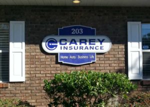 Carey Insurance - sandblasted HDU