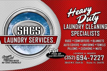 SACS Laundry business card