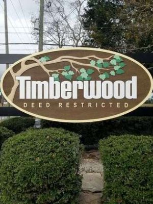 Timberwood Sandblasted Sign